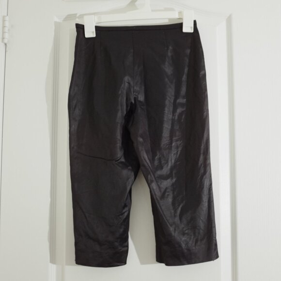 Vestinum officina dark purple faux leather capri Made in Italy - Picture 2 of 10